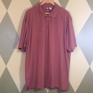 Big & Tall Men’s Axis Polo Orange/Red size 3XT fair/good